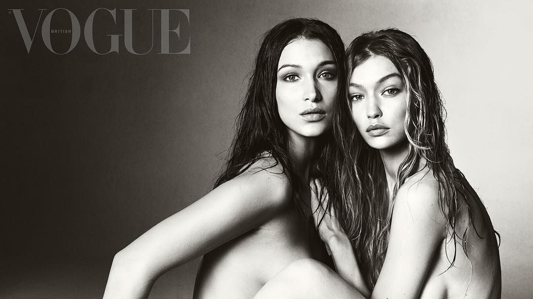 Magazyn Vogue skrytykowany za okładkę z nagimi siostrami Hadid w niestosownej pozie 1