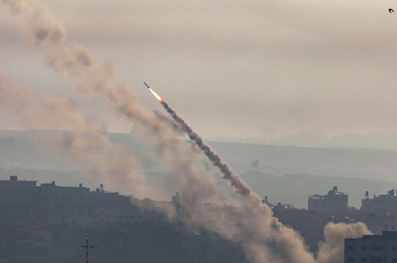 The Hamas attack. The sky over Israel has been closed