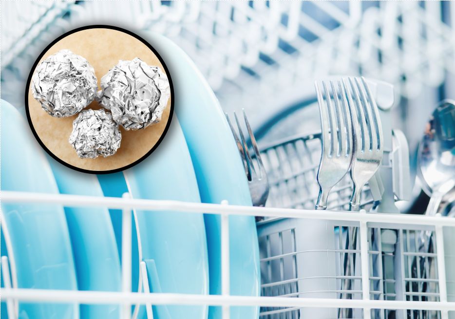 Aluminium foil trick: The secret to spotless dishwasher loads