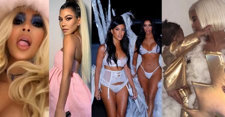 Halloweenowe szaleństwo u Kardashianek: Aniołki Victoria's Secret, Kourtney jako Ariana Grande... (ZDJĘCIA)