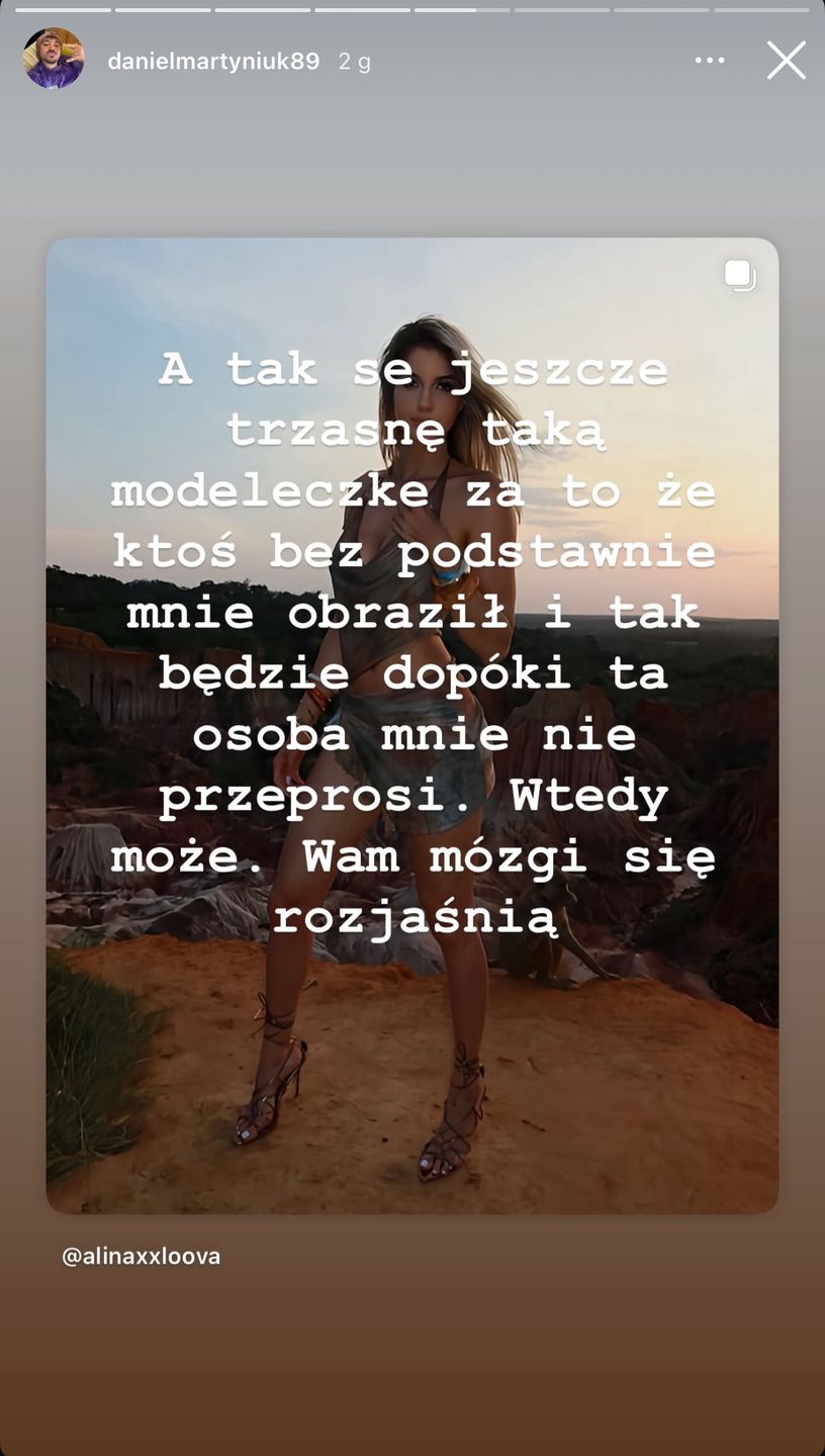 Daniel Martyniuk na Instagramie
