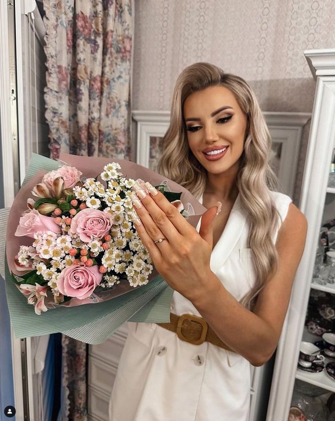 Magdalena Lubacz z narzeczonym