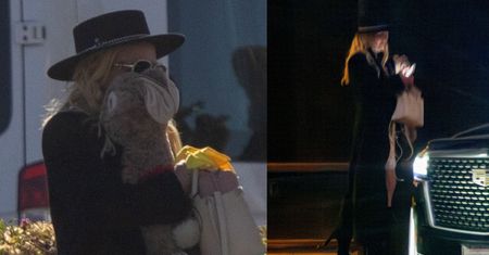 Dawno niewidziana Britney Spears maszeruje do prywatnego odrzutowca, wtulając się w maskotkę