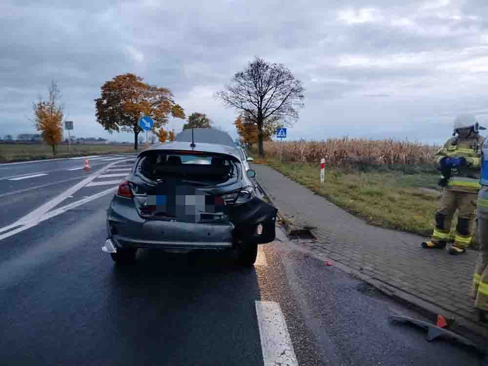 Kurowo: Pijana uciekła z miejsca kolizji. Po chwili auto zapłonęło