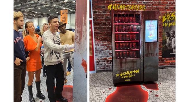 Automat z ludzkimi sercami promuje nowy serial Netflixa