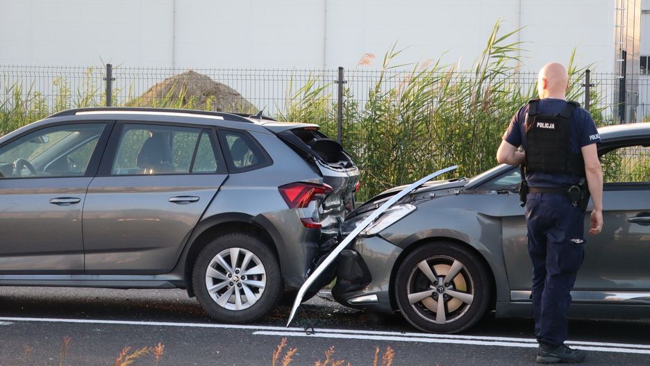 Wypadek na ulicy Fabrycznej w Oświęcimiu, w ciągu DK 44