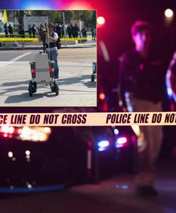 Zaskakujące nagranie. Robot wjeżdża na miejsce zbrodni