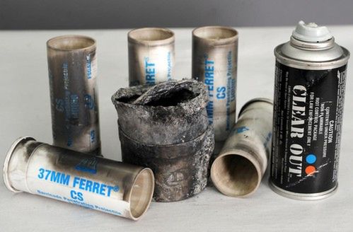 Zużyte granaty znalezione w zgliszczach (źródło: Bristol Herald Courier)