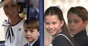Dzieci księżej Kate i księcia Williama podczas Trooping the Colour: poważny George, uśmiechnięta Charlotte i wyjątkowo spokojny Louis (ZDJĘCIA)