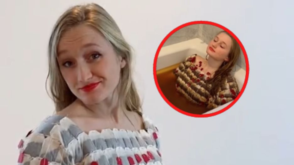 Artystka zrobiła koszulkę z torebek herbaty 