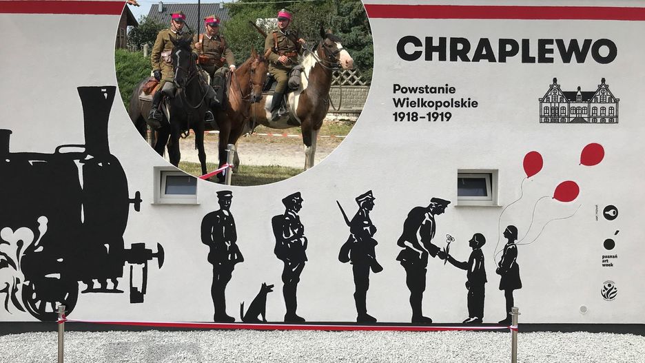 Mural upamiętniający powstanie sprzed lat