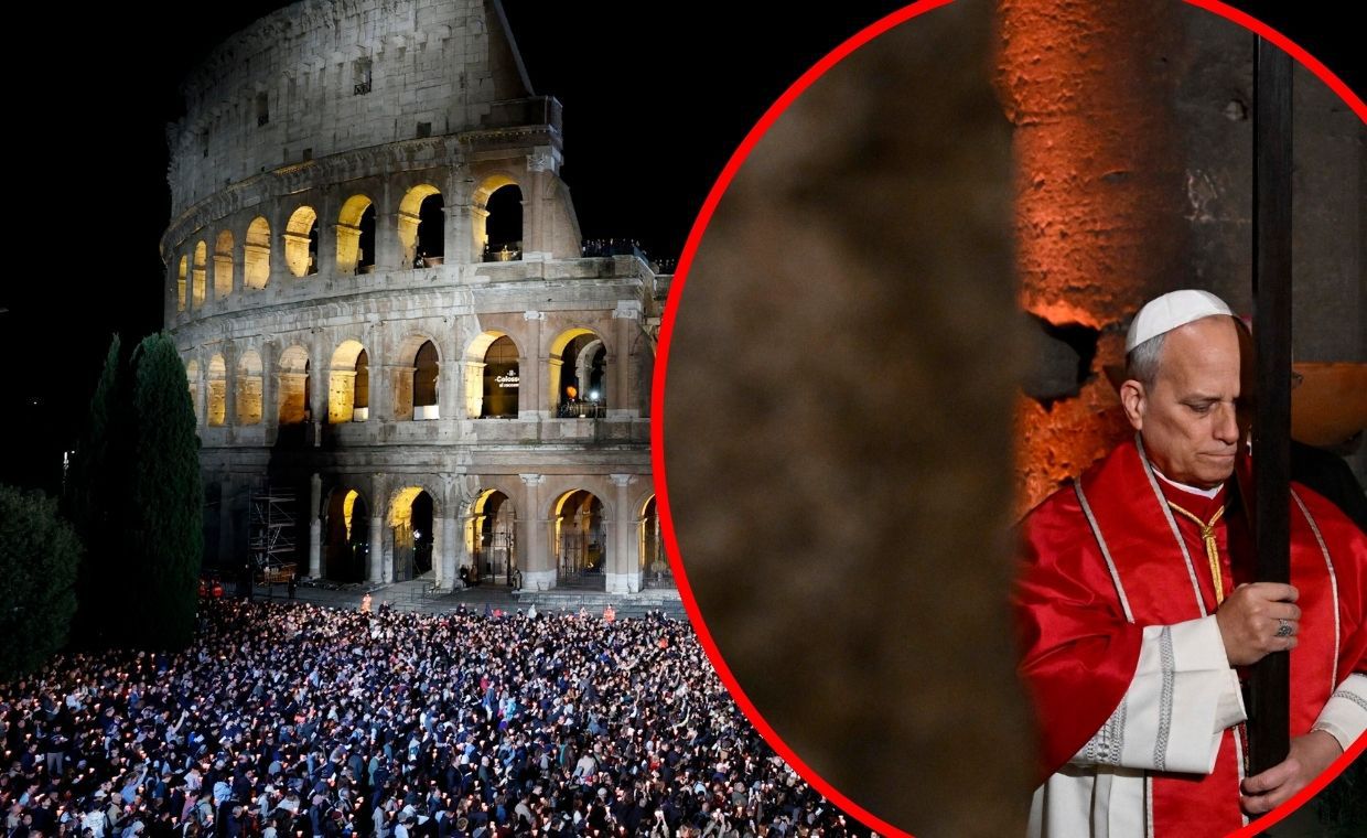 Droga Krzyżowa w Koloseum. Papież niósł krzyż przez wszystkie stacje