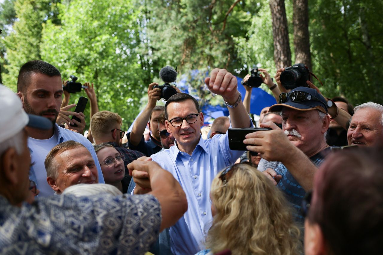 Mateusz Morawiecki na pikniku rodzinnym 800 plus w Tychach