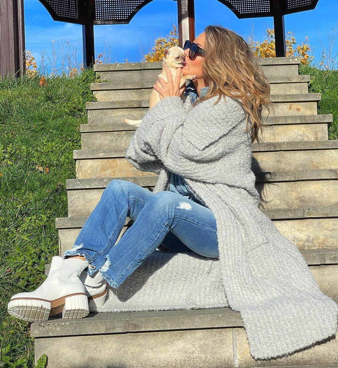 "Total look" Małgorzaty Rozenek z ubrań jej marki 