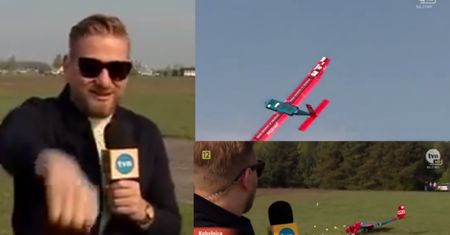 Tymczasem w DDTVN: Samolot skonstruowany przez studentów runął podczas wejścia na żywo...