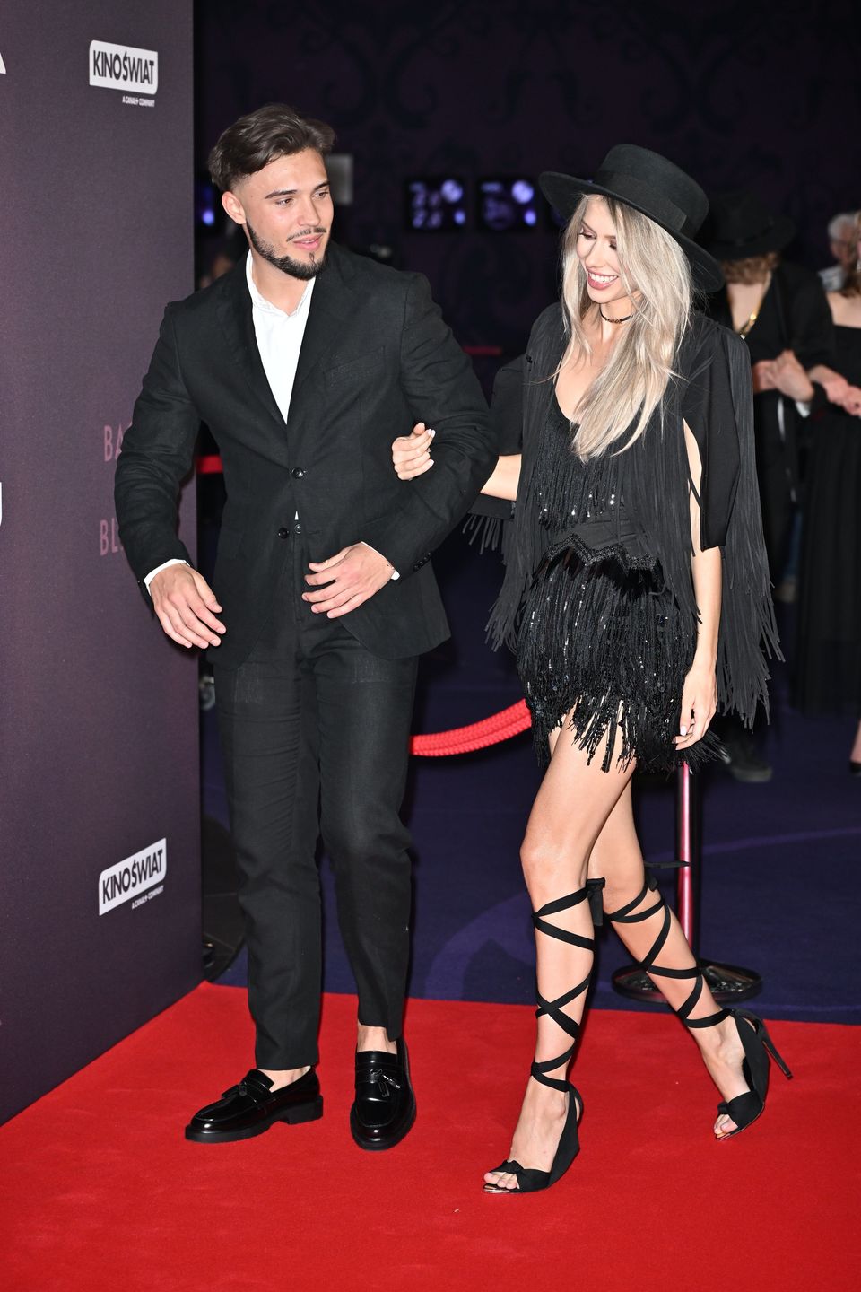 Leon Myszkowski z Ksenią na ściance