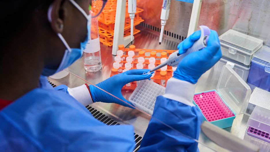 South African Mines Join Vaccination EffortA technician uses a single channel pipette dropper at an on-site laboratory processing PCR tests in the hospital at Anglo American Platinum Ltd.'s Tumela mine in Amandelbult, South Africa, on Thursday, Aug. 12, 2021. Its at sites such as these, a three-hour drive northwest of Johannesburg, where South African companies are playing a crucial role in helping the government counter the ravages of the pandemic among remote communities. Photographer: Waldo Swiegers/Bloomberg via Getty ImagesBloombergmining, worker, labor market, jobs, pandemic, mines, laborer, employment, vaccine, inoculation, communicable diseases, testing, south african, natural resources, work, vaccines, preventative medicine, workplace vaccination, tested, covid 19, viral, tests, testing site, coronavirus2021, covid19, business news, health, disease,  illness, emea, industries, infectious diseases, african, construction,  development, labor,  labour