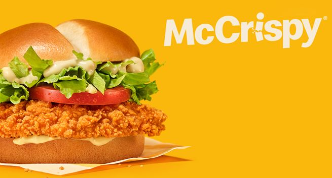 Burgery McDonald’s promowane hasłem „Co do McCrispy każdy ma rację”