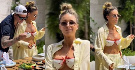 Małgorzata Rozenek świeci stanikiem w papryczki, uskuteczniając z Radziem garden party. Figura marzenie?
