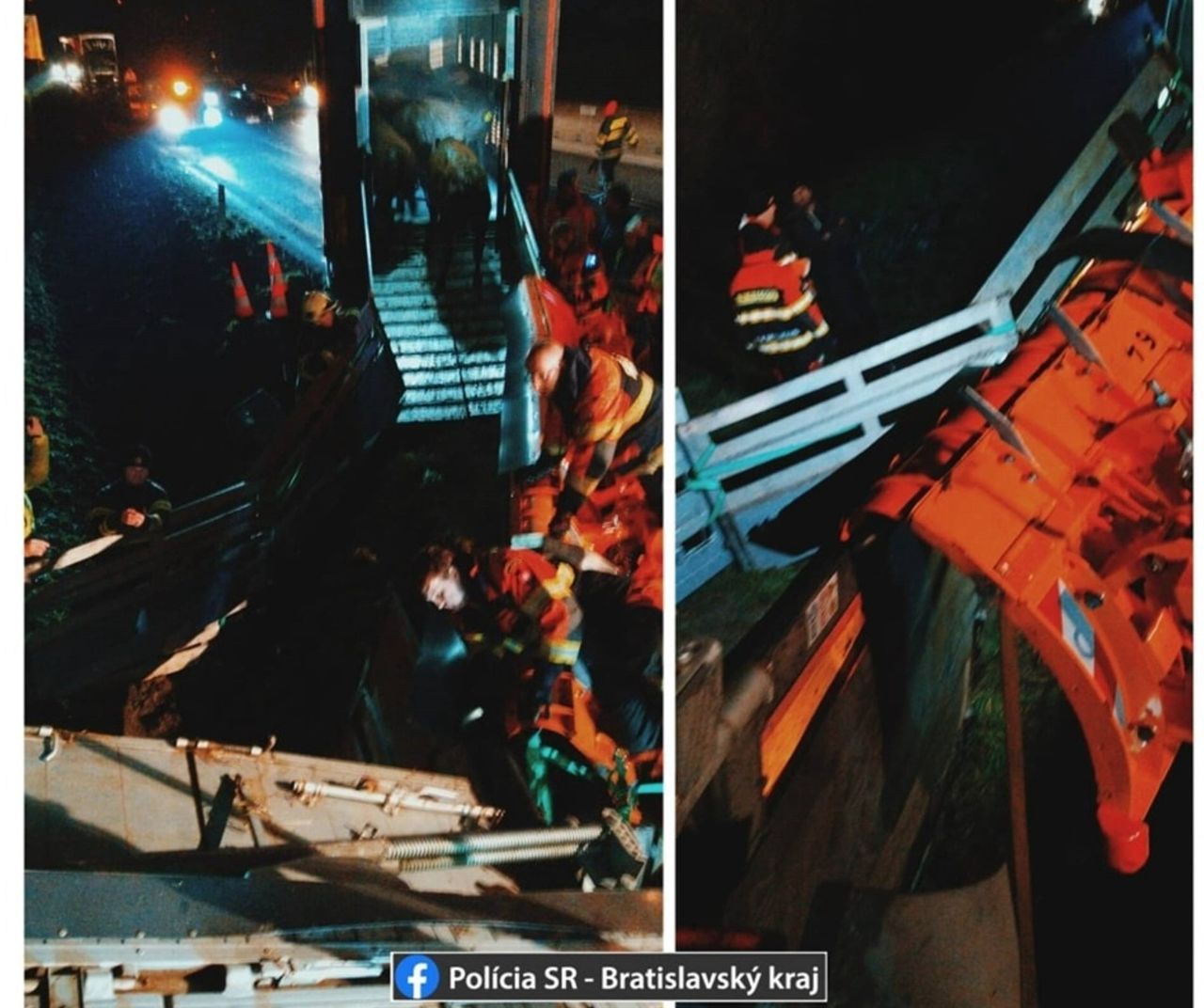 Ciężarówka pełna byków. Wypadek na autostradzie słowackiej