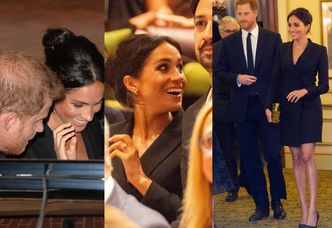 Meghan Markle eksponuje szczupłe nogi i ukulturalnia się z mężem w teatrze (ZDJĘCIA)