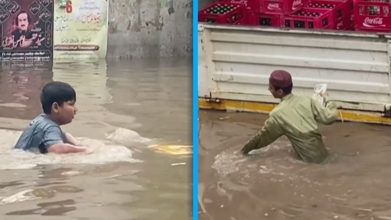 Pakistan tonie. Ludzie zamiast chodzić, pływają po ulicach