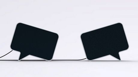 Koncepcja – głośniki jak dymki z komiksu 1