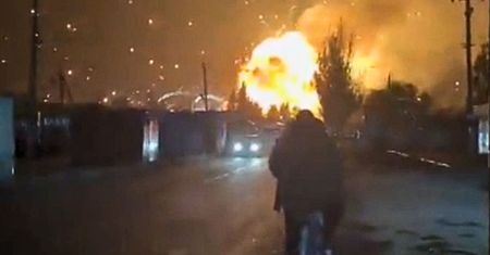 Potężna eksplozja 100 km od frontu. Celem skład amunicji Rosjan