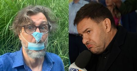 Szymon Majewski DRWI z "maseczkowego wybryku" Tomasza Karolaka: "Żeby pomóc celebrytom, wymyśliłem MASECZKĘ BIKINI"