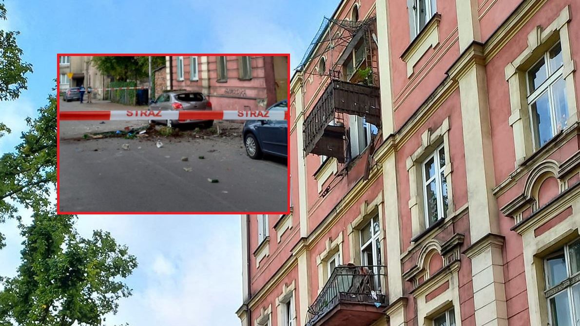 Zaskakujący finał sprawy z Sosnowca. Zarwał się tam balkon