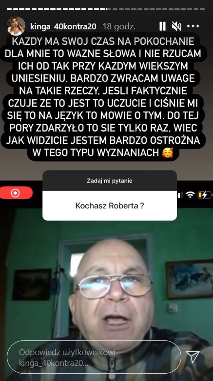 Kinga Zapadka odpiera pytania o relację z Robertem Kochankiem