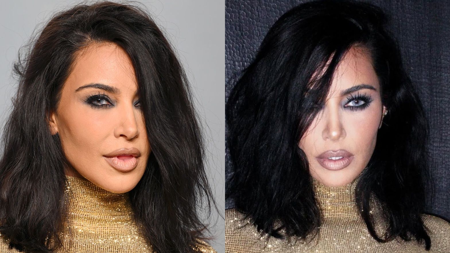 Kim Kardashian przed i po retuszu