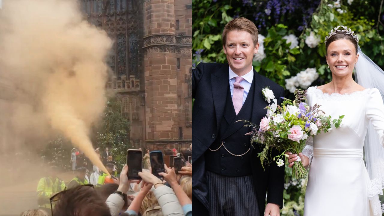 They tried to disrupt the wedding of the Duke of Westminster. The police intervened.