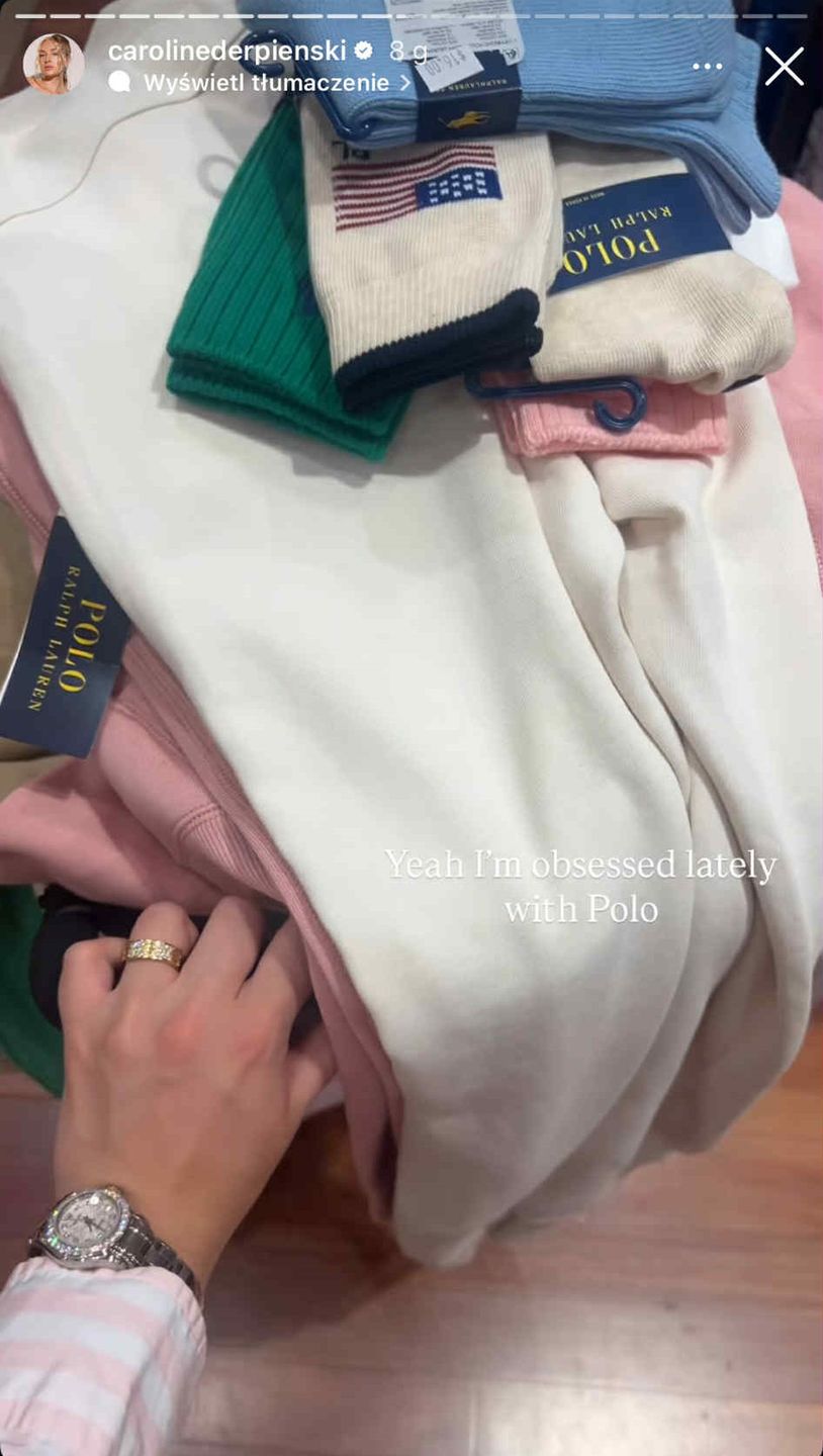 Caroline Derpienski chwali się zakupami