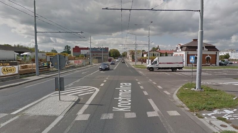 Skrzyżowanie ul. Krochmalnej i ul. Cukrowniczej w Lublinie
