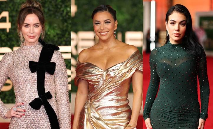 Złota Eva Longoria, połyskująca Emily Blunt i Georgina Rodriguez