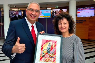 Jan Kot ze Stowarzyszenia Dziennikarzy RP i Barbara Bilińska