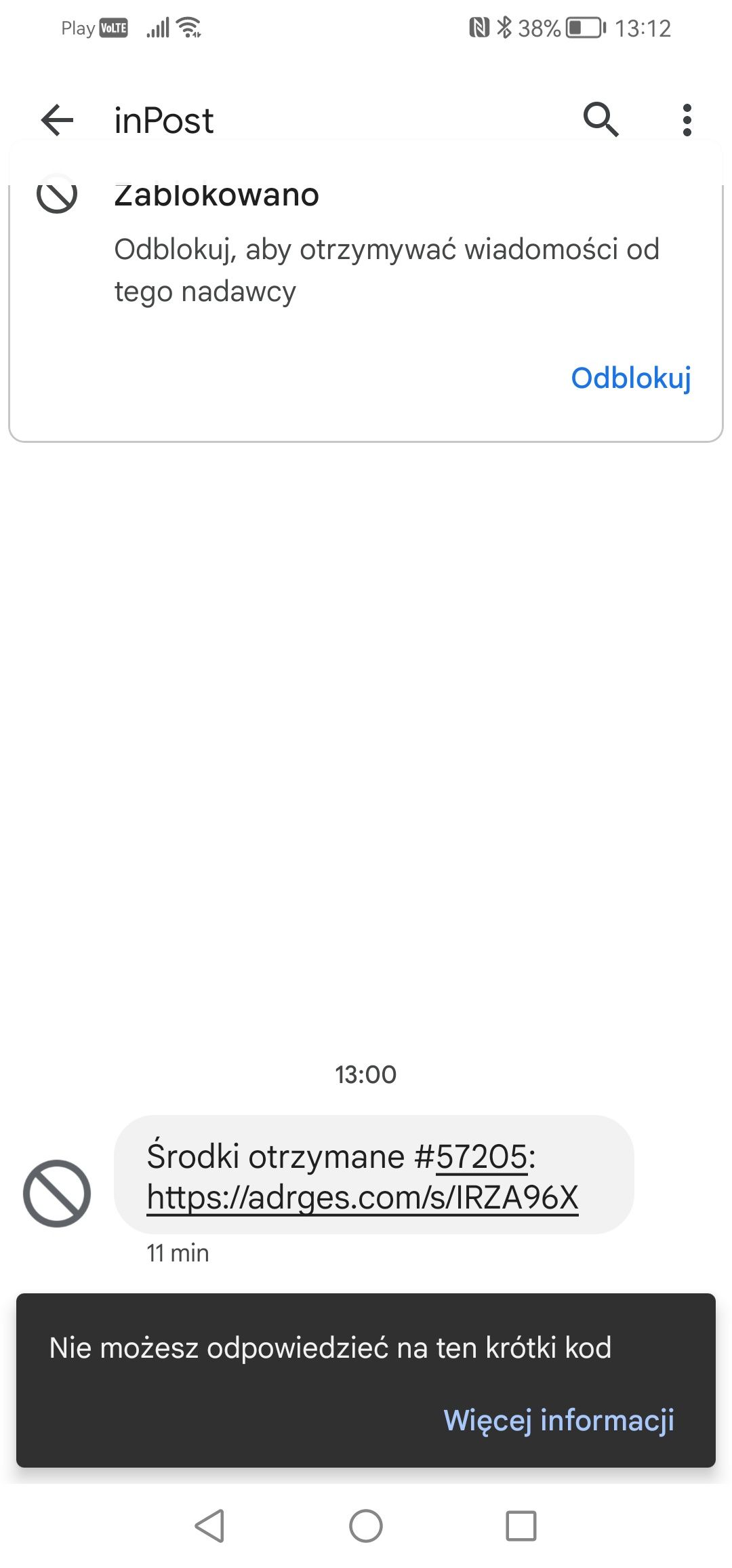 Fałszywy SMS