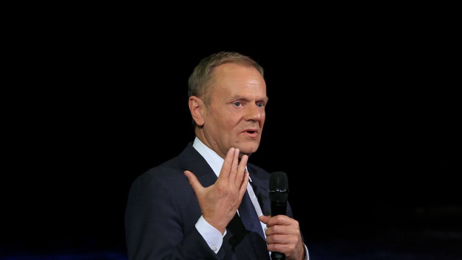 Gorzów Wielkopolski. Przewodniczący Platformy Obywatelskiej Donald Tusk podczas spotkania