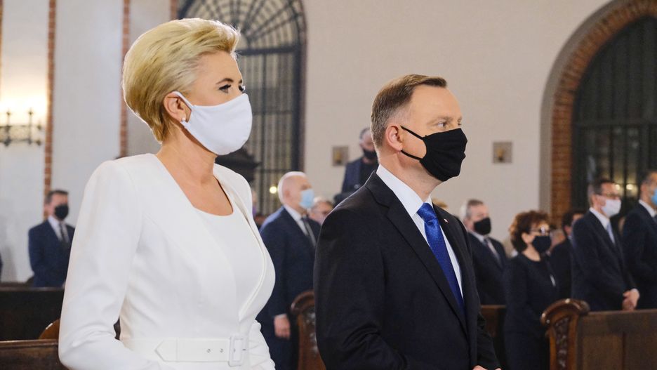 Zaprzysiężenie Andrzeja Dudy. Prezydent oraz pierwsza dama podczas nabożeństwa