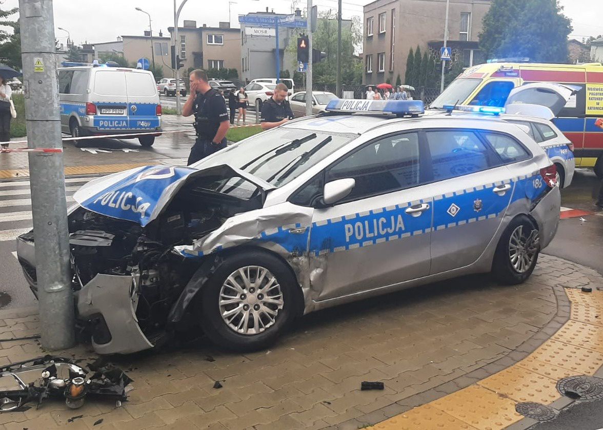Wypadek radiowozu