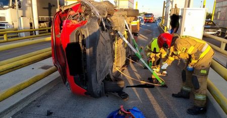 156. kilometr A4. "No nie zmieścił się"
