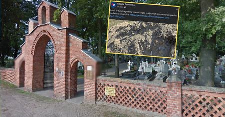 Leżały tam kilka dni. Ludzkie szczątki znalezione przy cmentarzu