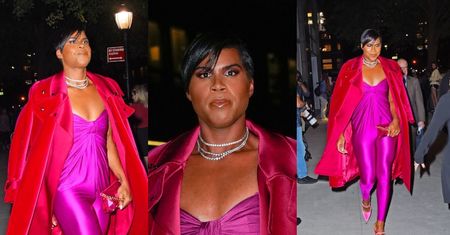 Odchudzony EJ Johnson daje przechodniom lekcję stylu w drodze na pokaz Toma Forda (ZDJĘCIA)