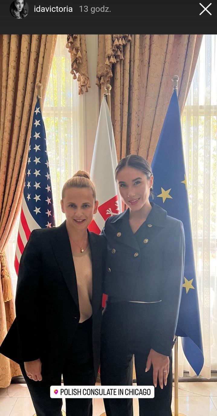 Ida Nowakowska w polskiej ambasadzie w Chicago