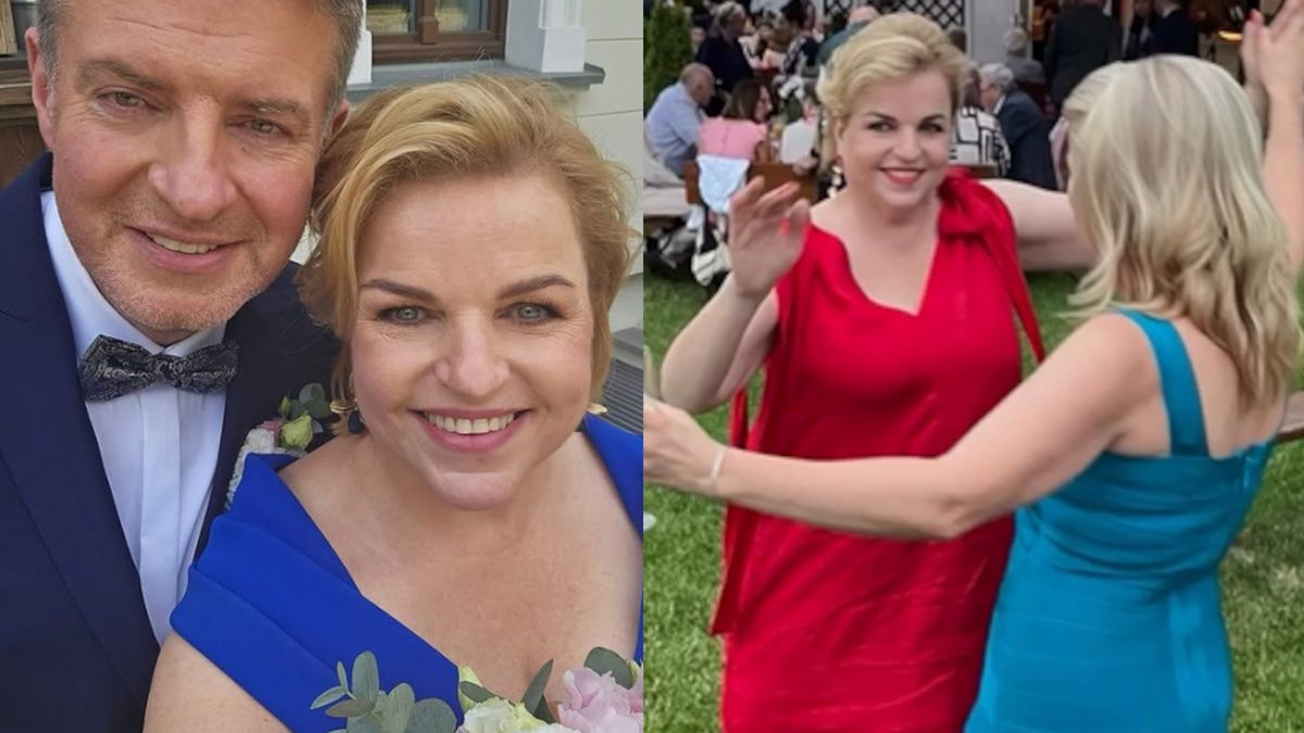 Katarzyna Bosacka z mężem i przyjaciółką