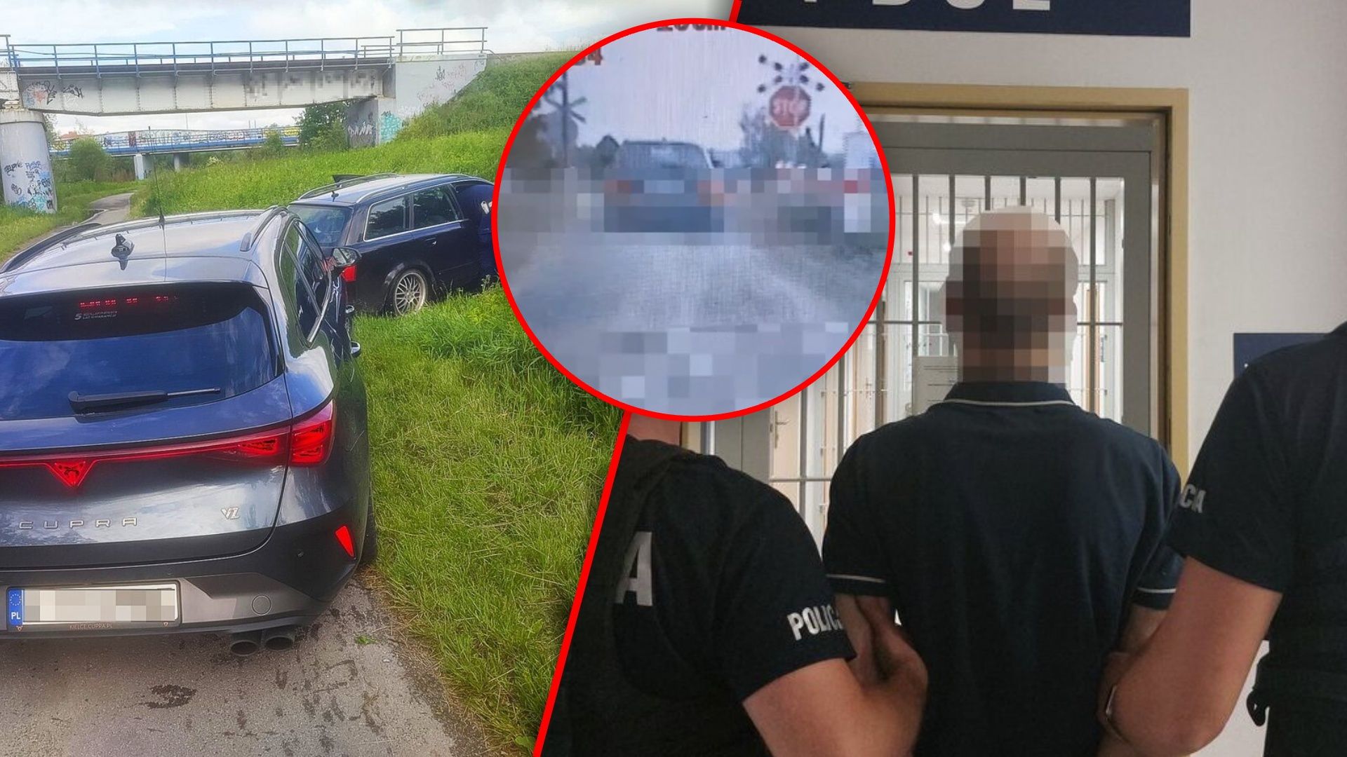 Nie zatrzymał się do kontroli. Potem wyrzucił coś przez okno