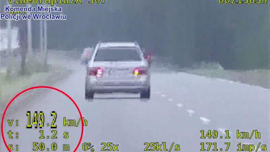 Wrocław. Pirat drogowy w rękach policji. Pędził 150 km/h 