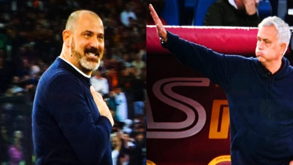 Dejan Stanković (po lewej stronie) i Jose Mourinho