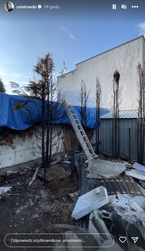 Ogień szalał w domu Sławka Uniatowskiego